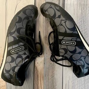 Coach Kate Remonna Signature Size 7M Women’s Sneaker Shoes Black/Grey